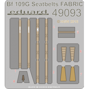 Bf-109G seatbelts FABRIC 1/48
