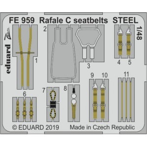 Rafale C seatbelts STEEL 1/48