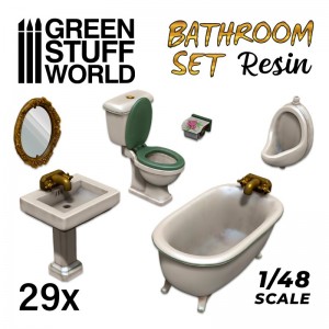 Resin Set Toilet and WC 1/48