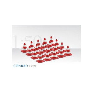 Traffic cones red/white 20pcs