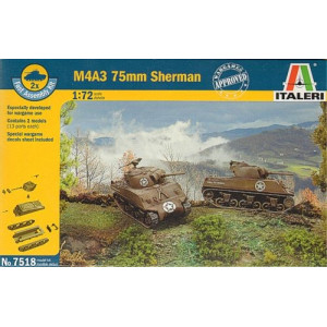 M4A3 Sherman 75mm x 2 Fast Assembly Kits 