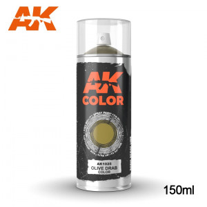 150ml Olive Drab Color Spray Can AK-1025 AK Interactive