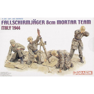 Fallschirmjager 8cm mortar and 4 figure Team Italy 1944 