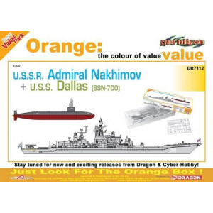 USSR Admiral Nakhimov and USS Dallas Submarine Twin Ship Kit SET 