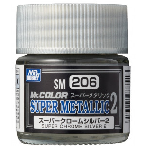 SM206 Mr. Color Super Metallic 2 - Super Chrome Silver 2 (10ml)
