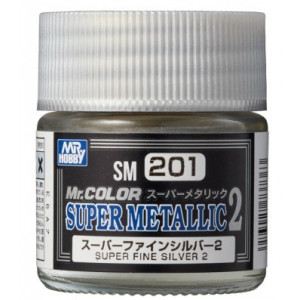 SM-201 Mr. Color Super Metallic 2 - Super Fine Silver 2 (10ml)