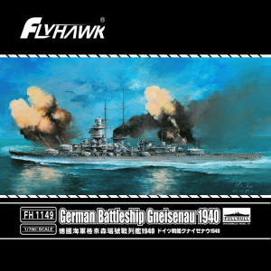 German Battleship Gneisenau 1940 1/700